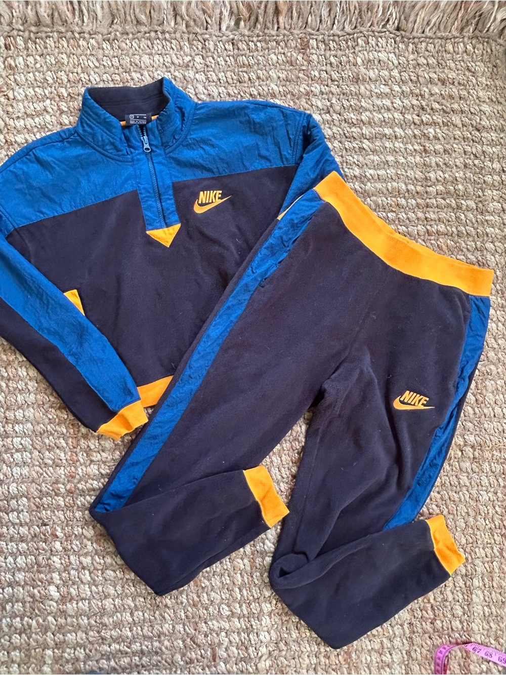 Nike Kids Navy, Royal Blue & Orange Joggers Set